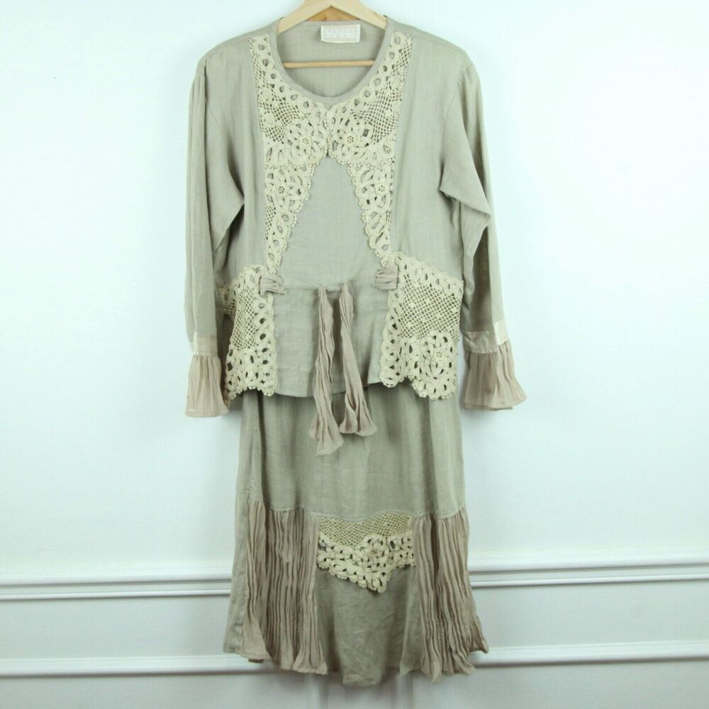 Vintage Fairy Top Skirt Set Lace Romantic Shabby Chic Bohoโ Feminine Poet Y2K 4